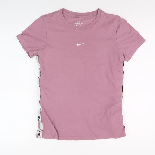 Nike Unisex Pink Crew Neck Short Sleeve T-Shirt Small