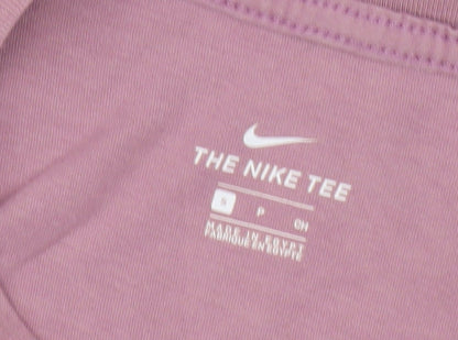 Nike Unisex Pink Crew Neck Short Sleeve T-Shirt Small