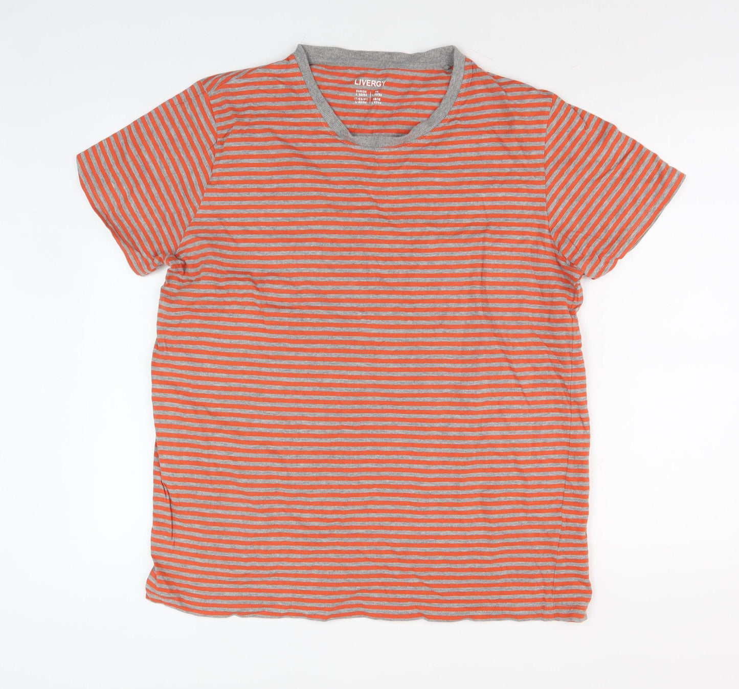 Livergy Men's Multicoloured Striped T-Shirt L