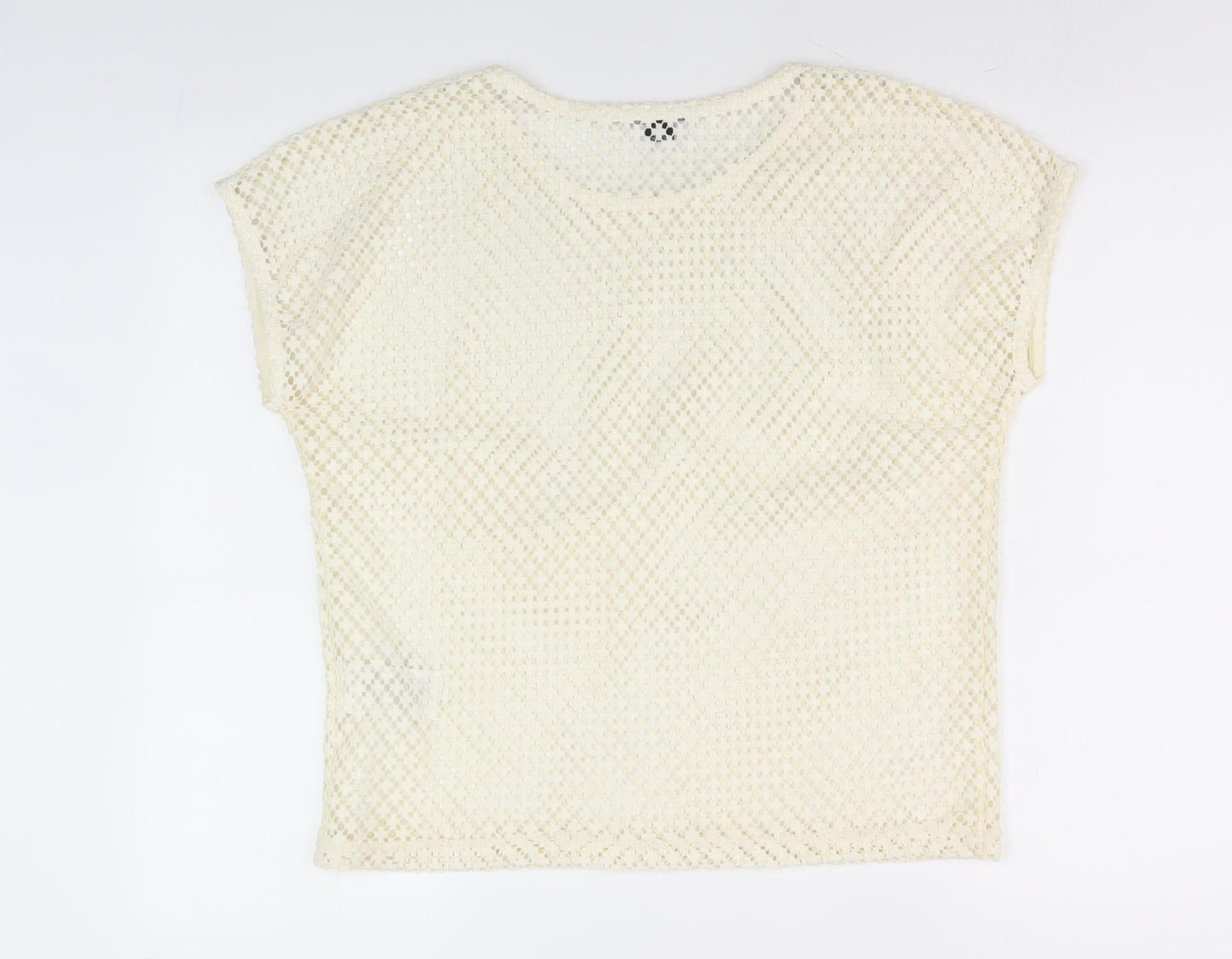 Womens UK Size 10/12 ESMARA Ivory Basic T-Shirt