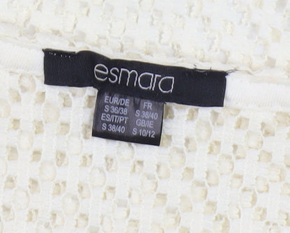 Womens UK Size 10/12 ESMARA Ivory Basic T-Shirt