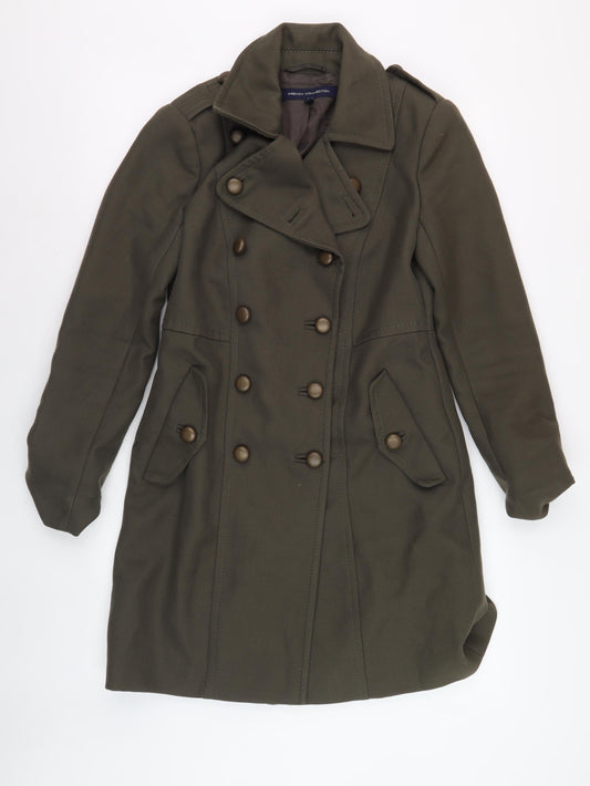 French Connection Women's Green Pea Coat, Size 8