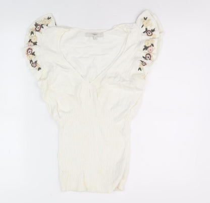 Womens UK Size 12 NEXT White Basic Blouse