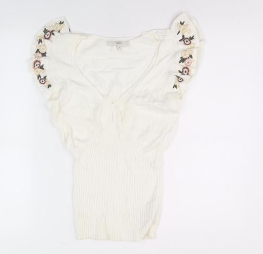 Womens UK Size 12 NEXT White Basic Blouse
