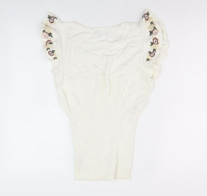 Womens UK Size 12 NEXT White Basic Blouse