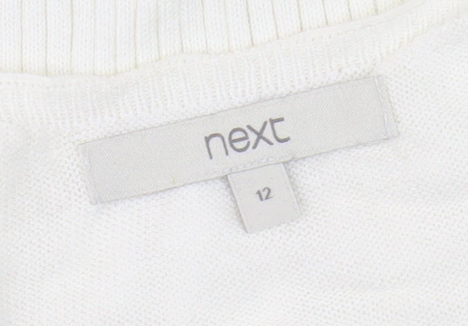 Womens UK Size 12 NEXT White Basic Blouse