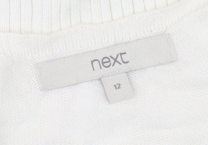 Womens UK Size 12 NEXT White Basic Blouse