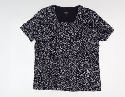 Womens UK Size 14 TIGI Black Basic T-Shirt