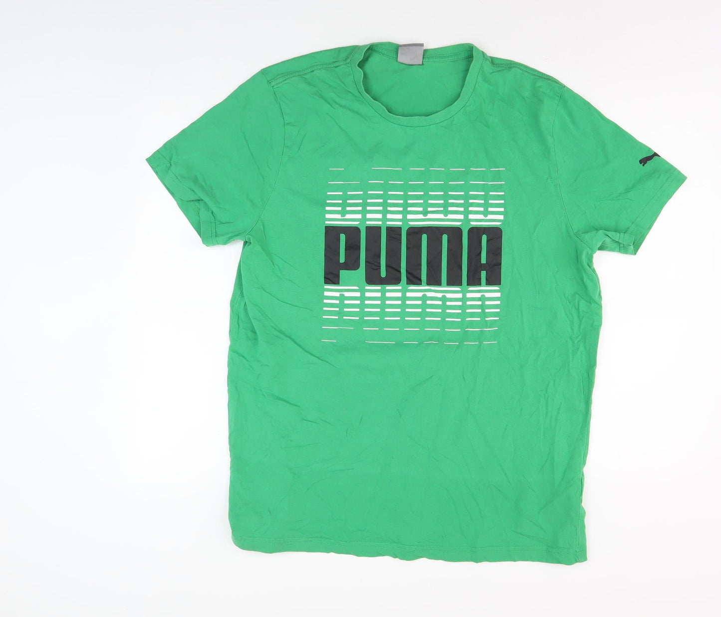 Puma Men's Green Graphic Print T-Shirt XL