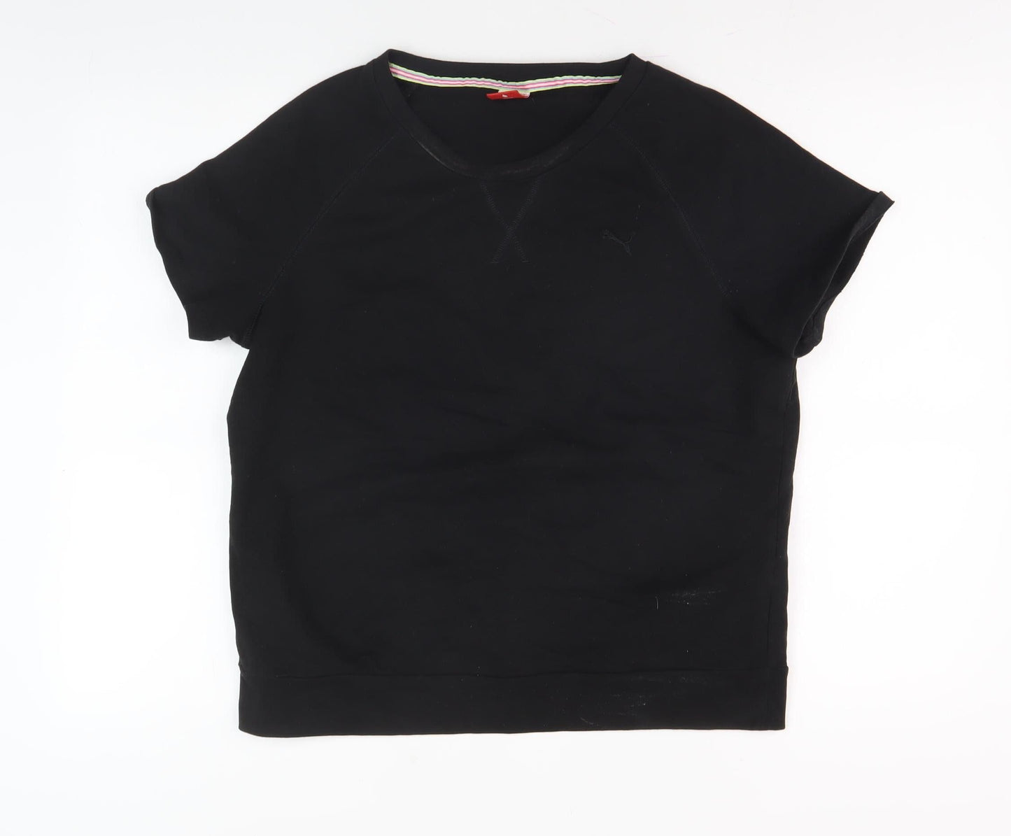 Puma Men's Black L Crew Neck T-Shirt Cotton Blend