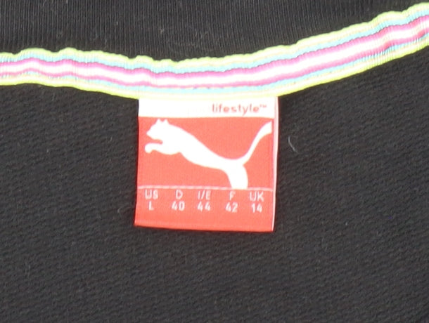 Puma Men's Black L Crew Neck T-Shirt Cotton Blend