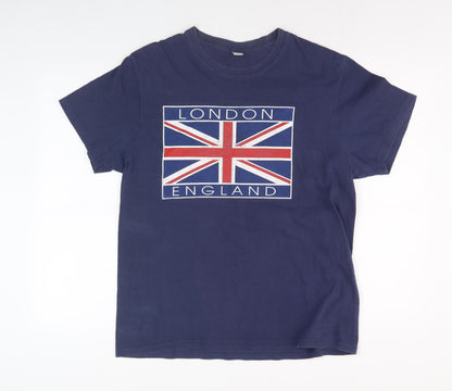 Mens UK Size L Club Blue  T-Shirt