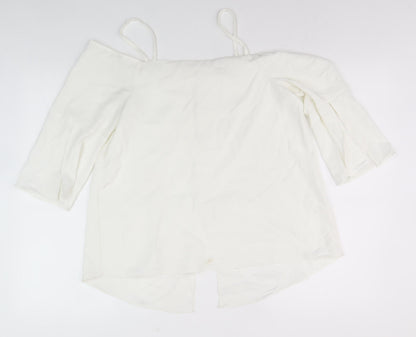 Womens UK Size 12 River Island White Basic Blouse