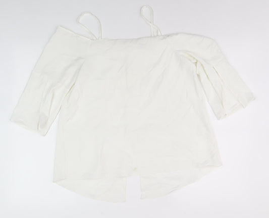 Womens UK Size 12 River Island White Basic Blouse