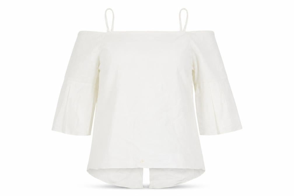 Womens UK Size 12 River Island White Basic Blouse