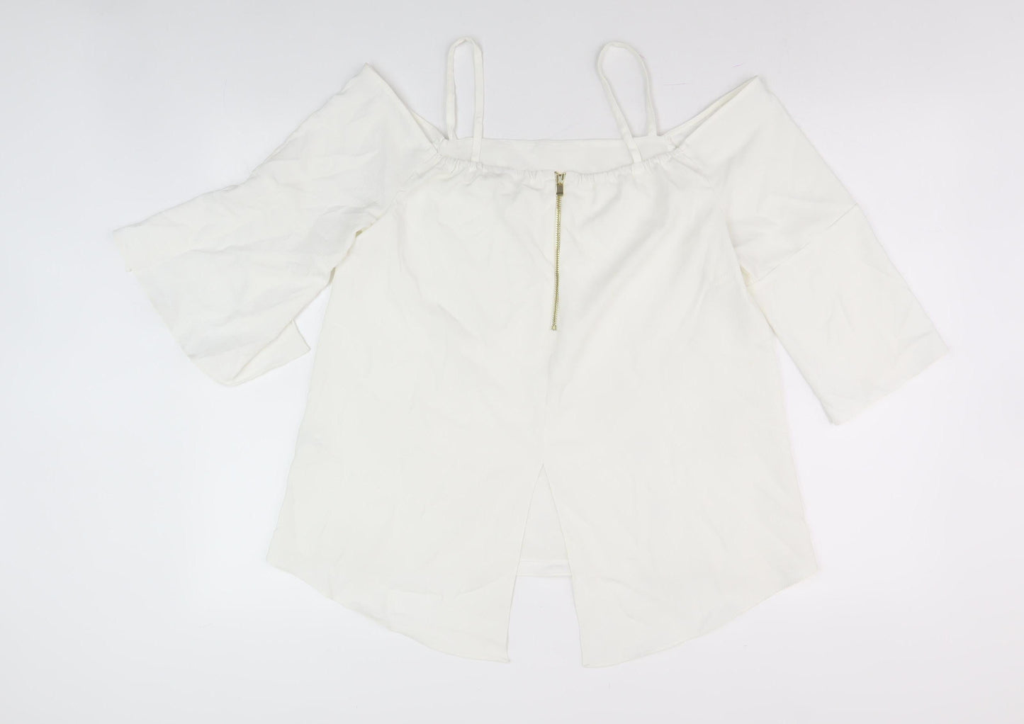 Womens UK Size 12 River Island White Basic Blouse