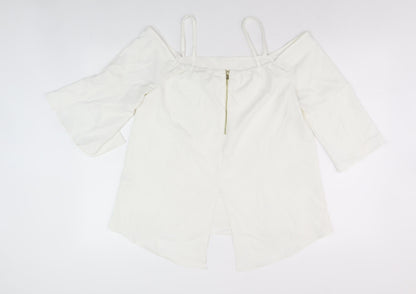Womens UK Size 12 River Island White Basic Blouse