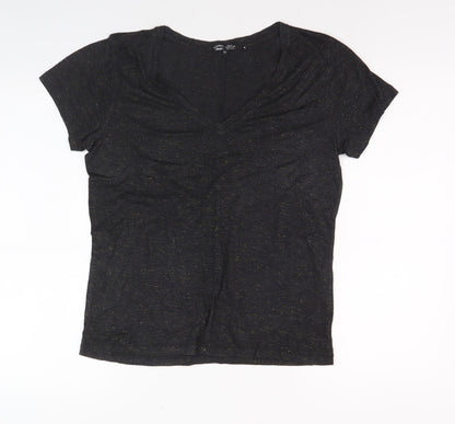 Womens UK Size 8 Superdry Black Basic T-Shirt