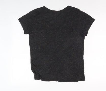 Womens UK Size 8 Superdry Black Basic T-Shirt
