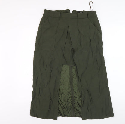 River Island Women's Green Skirt Size 12 with Pockets