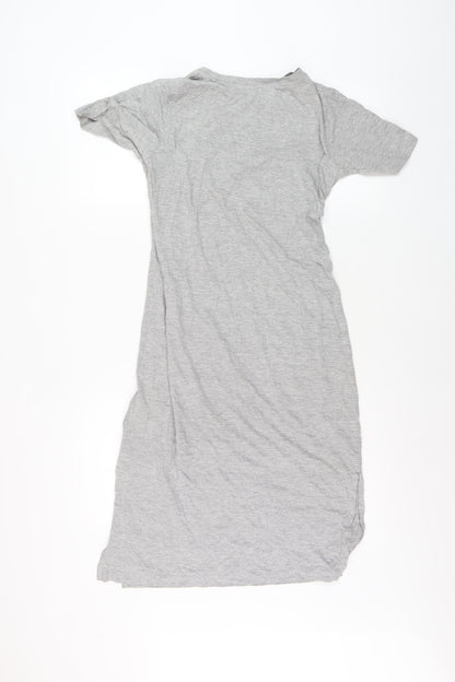 Brave Soul Women's Grey T-Shirt Dress XS