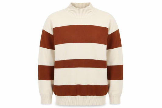 Cashel Men's Small Brown Mock Neck Pullover Jumper