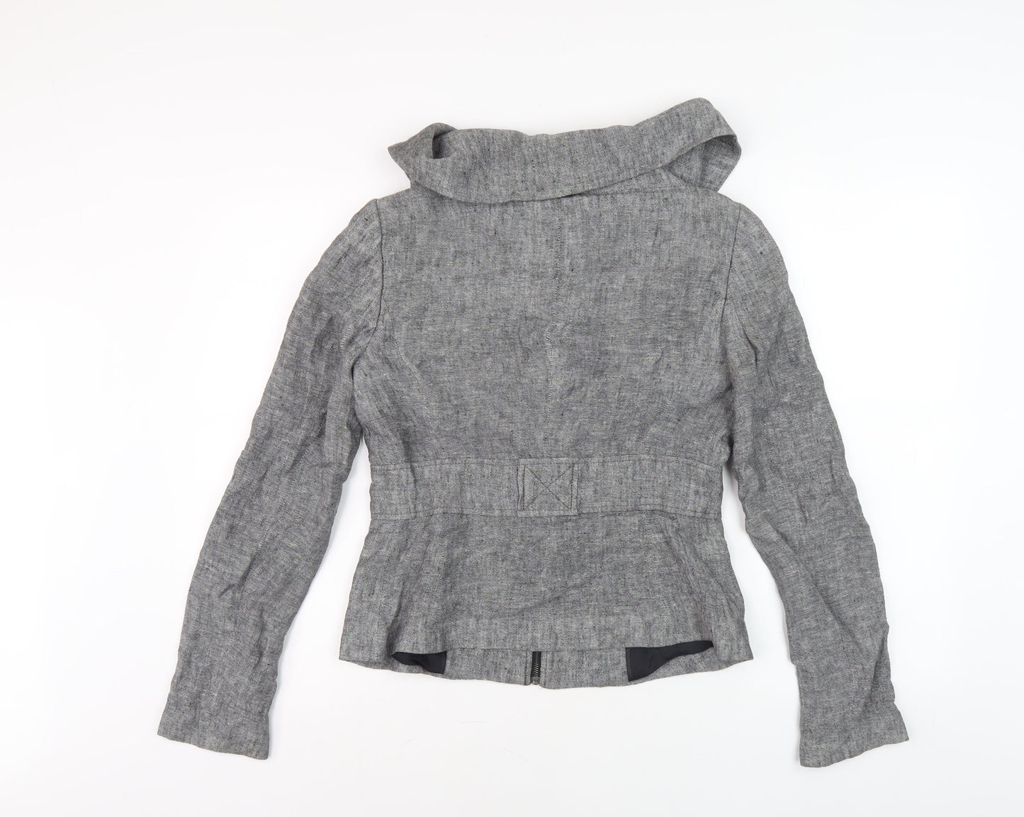 Womens UK Size S Zara Grey Basic Jacket