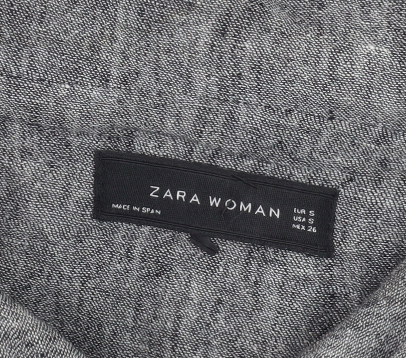 Womens UK Size S Zara Grey Basic Jacket