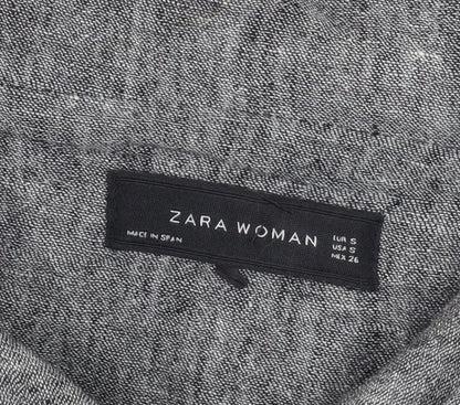 Womens UK Size S Zara Grey Basic Jacket