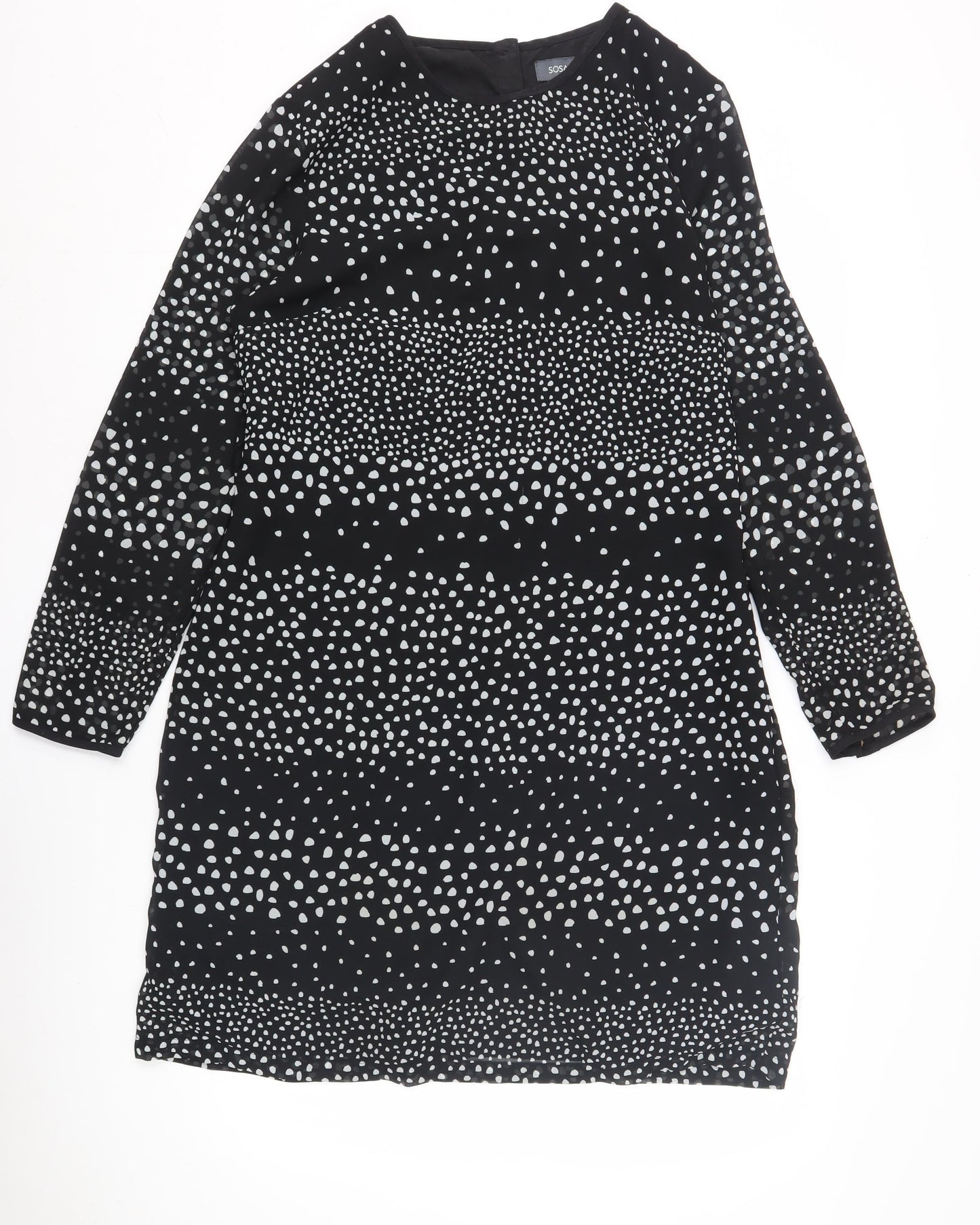 Sosandar Women's Black Polka Dot Dress Size 14