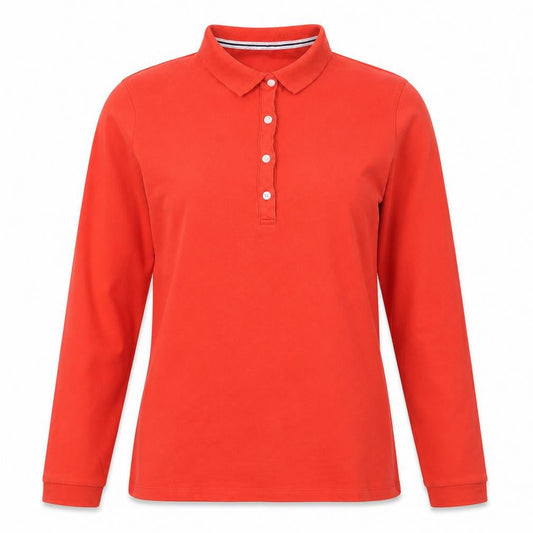 Decathlon Women's Red Polo Long Sleeve Top Size 14