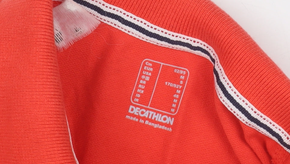 Decathlon Women's Red Polo Long Sleeve Top Size 14