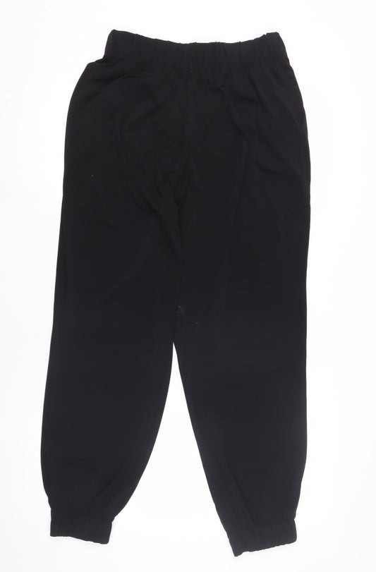 Womens UK Size M Zara  Casual Black Trousers