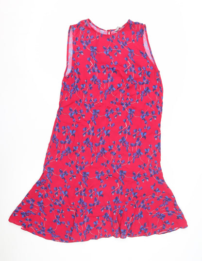 Jigsaw Women's Red Floral Dress Size 6 Sleeveless