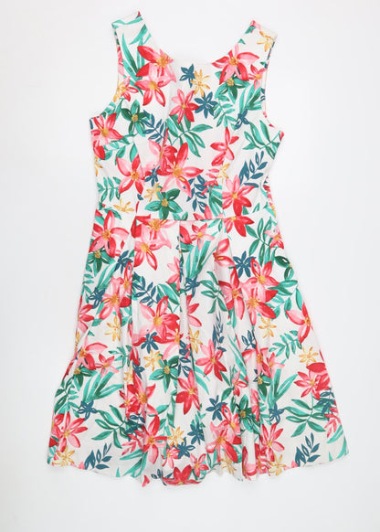 Amaryllis Women's Multicoloured Floral A-Line Dress L