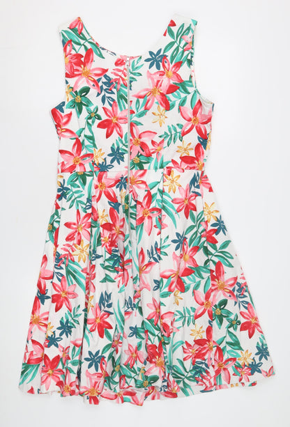 Amaryllis Women's Multicoloured Floral A-Line Dress L