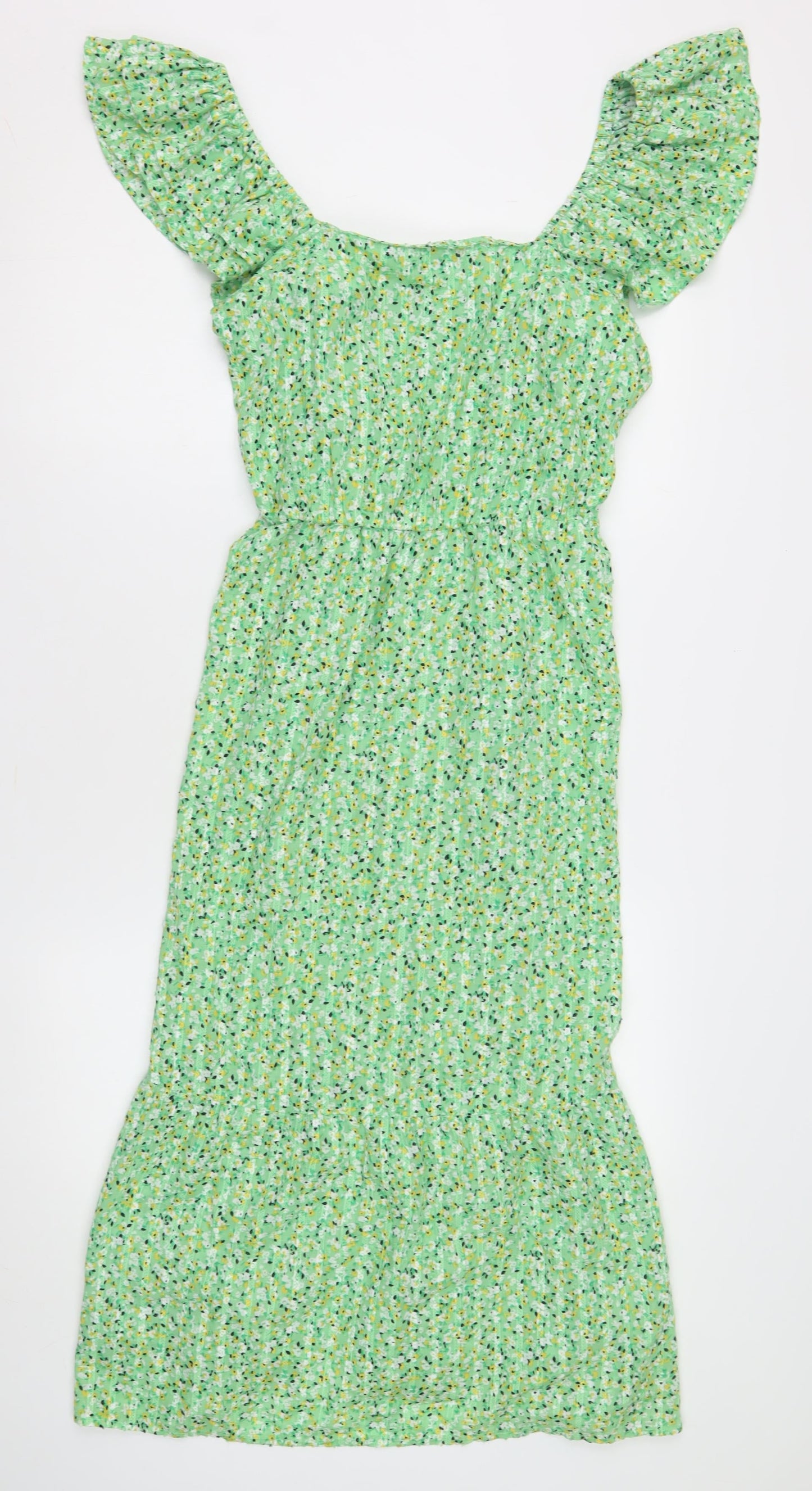 Marks and Spencer Women's Green Floral Midi Dress