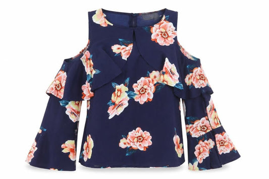 Womens UK Size 12 AX Paris Blue Wrap Blouse