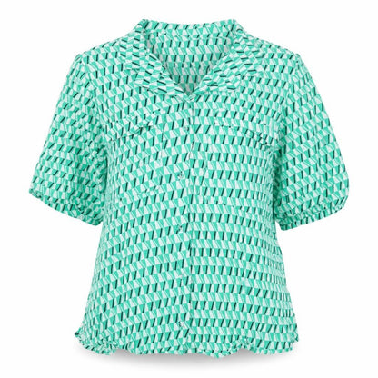 Womens UK Size 12 Autograph Green Basic Button-Up