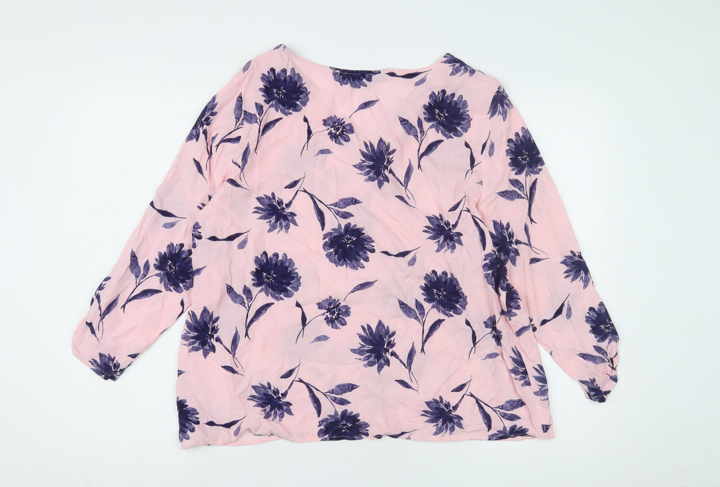 Womens UK Size 14 Bonmarché Pink Basic Blouse