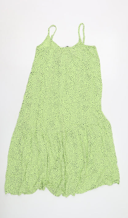 Marks and Spencer Green Polka Dot Strappy Dress