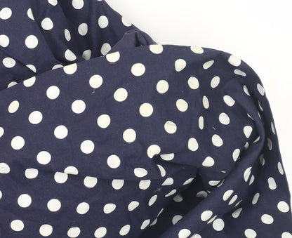 Laura Ashley Girls Blue Polka Dot Midi Dress, 7-8 Years