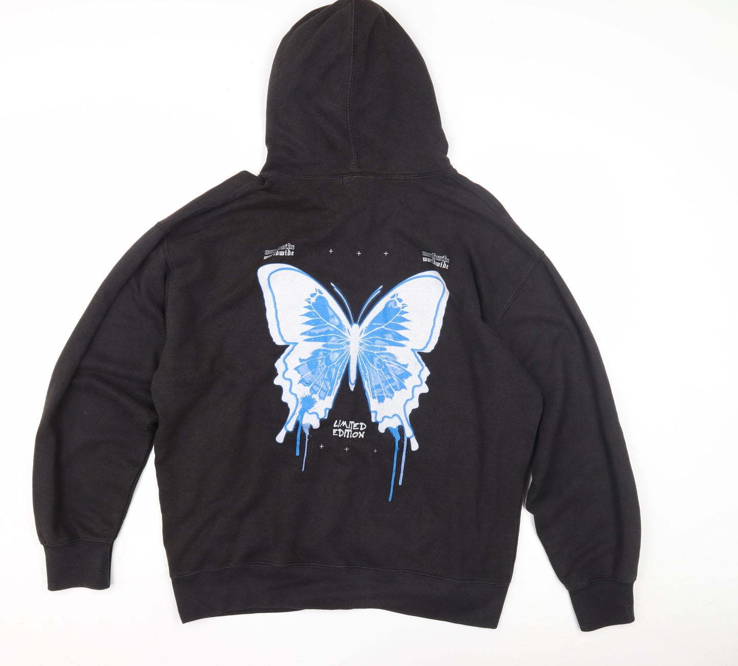 Mens UK Size S boohooMAN Black Pullover Hoodie