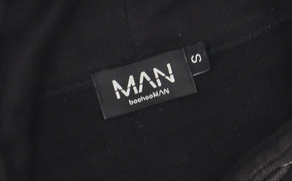Mens UK Size S boohooMAN Black Pullover Hoodie