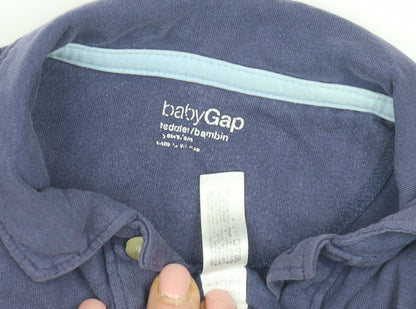 babyGap Boys Blue Polo Shirt 2 Years Casual Cotton