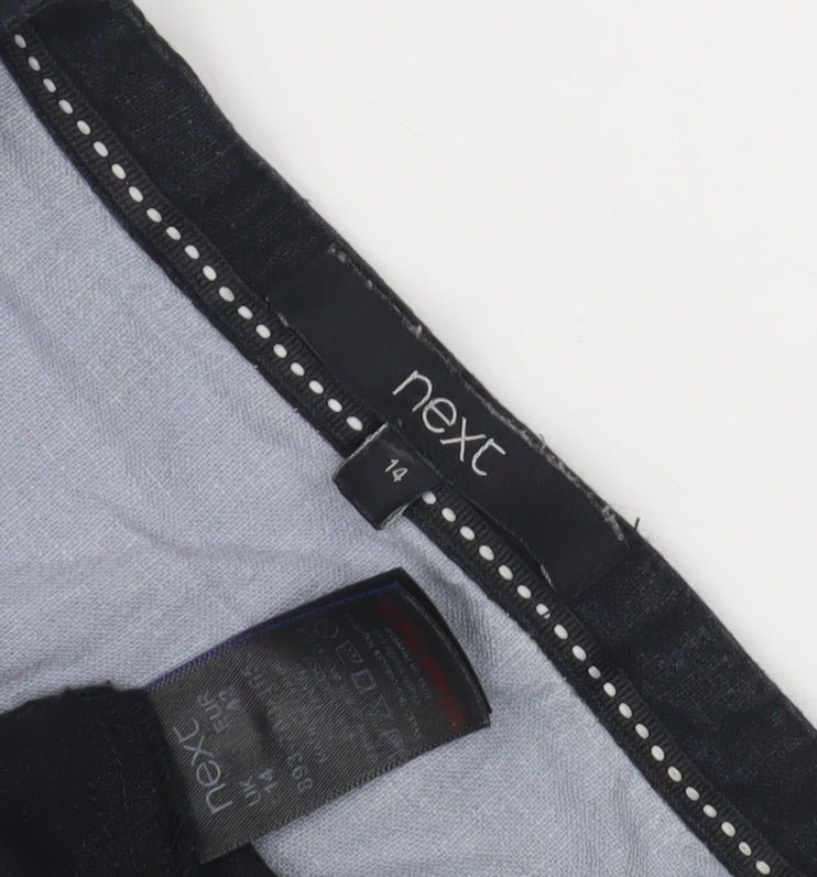 Next Women's Black and Grey Colourblock Dress Size 14