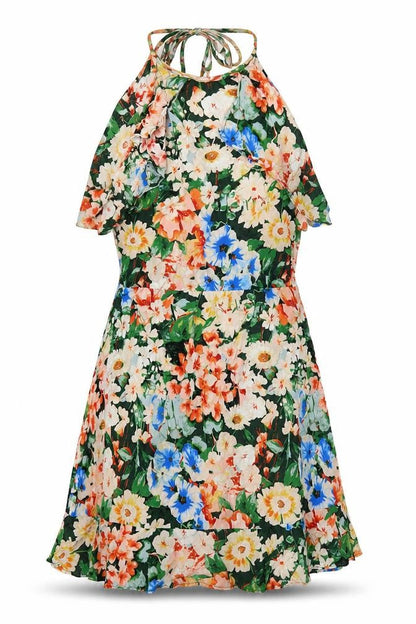 Zara Basic Women’s Multicoloured Floral Halter Dress