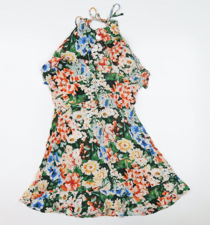 Zara Basic Women’s Multicoloured Floral Halter Dress