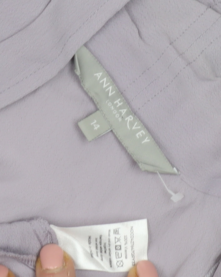 Womens UK Size 14 Ann Harvey Purple Basic Jacket