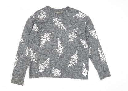 Womens UK Size S Oasis Grey Pullover Jumper